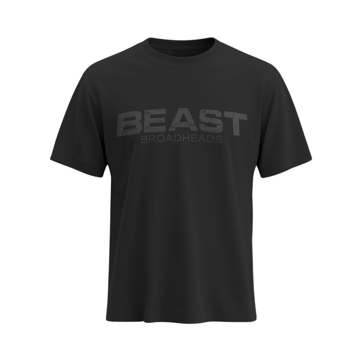 Beast Broadhead Tee | Medium / Black with Charcoal Logo | Beast Broadheads
